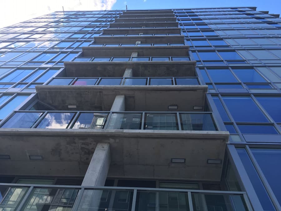 High-Rise Glass Railing Installation