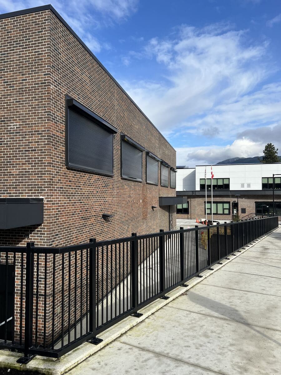 School Security Shutters with Railings