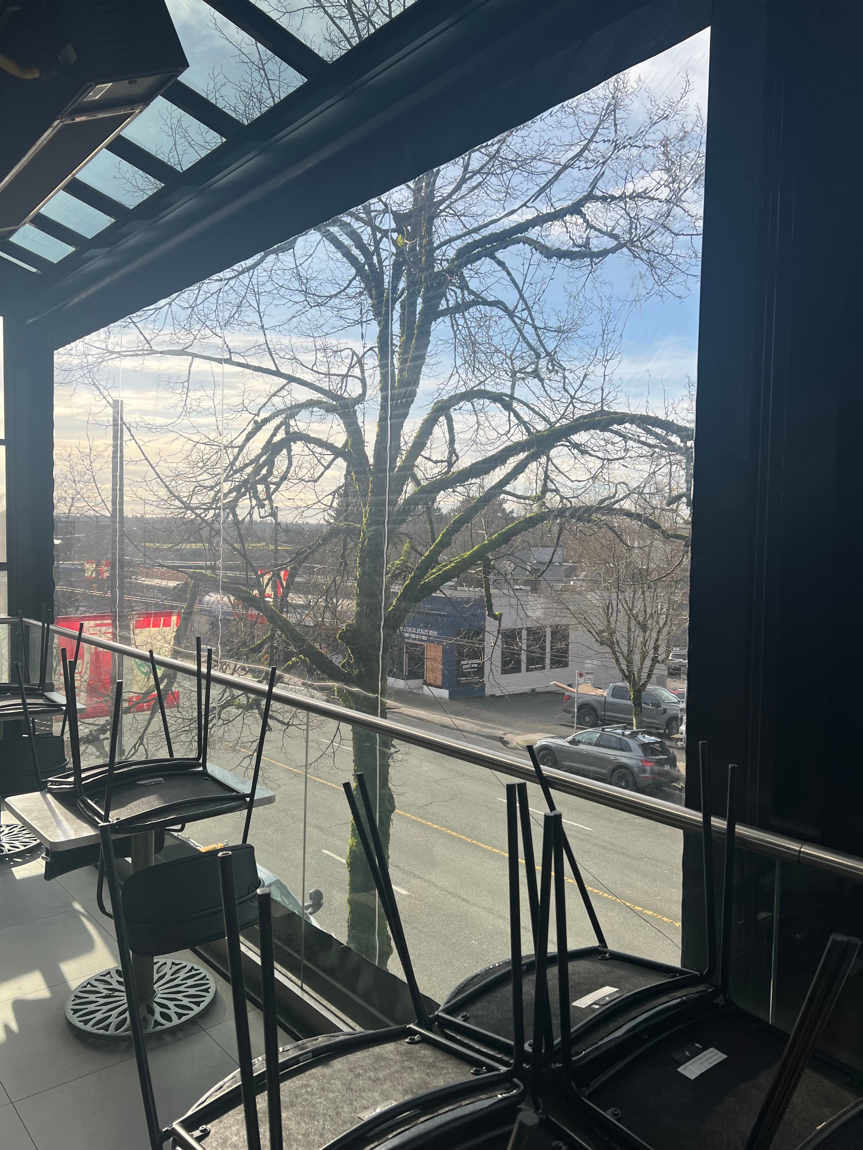 MagnaTrack motorized exterior screens installed at Social in Vancouver