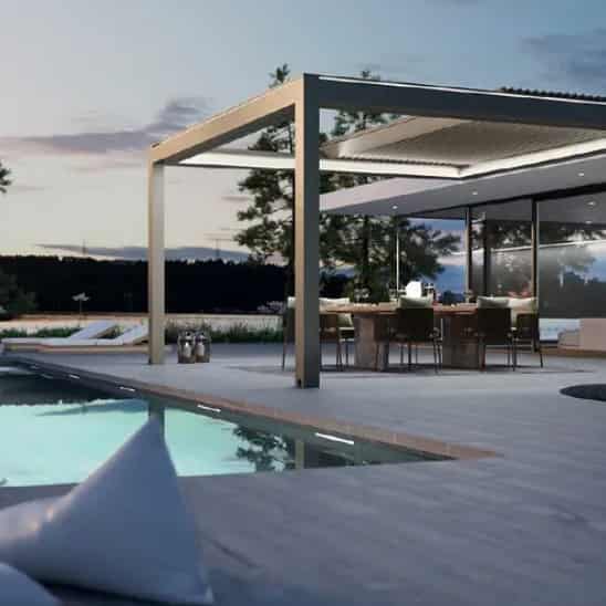 Italian-designed Gennius pergola systems rated to the highest wind class in the European standard. Kedry Plus, Kedry Prime, and the award-winning Kedry Skylife, installed across Vancouver by Five Eight Twelve.