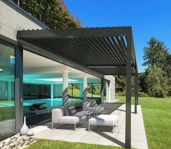 KE Kedry Prime wall-mounted louvered pergola