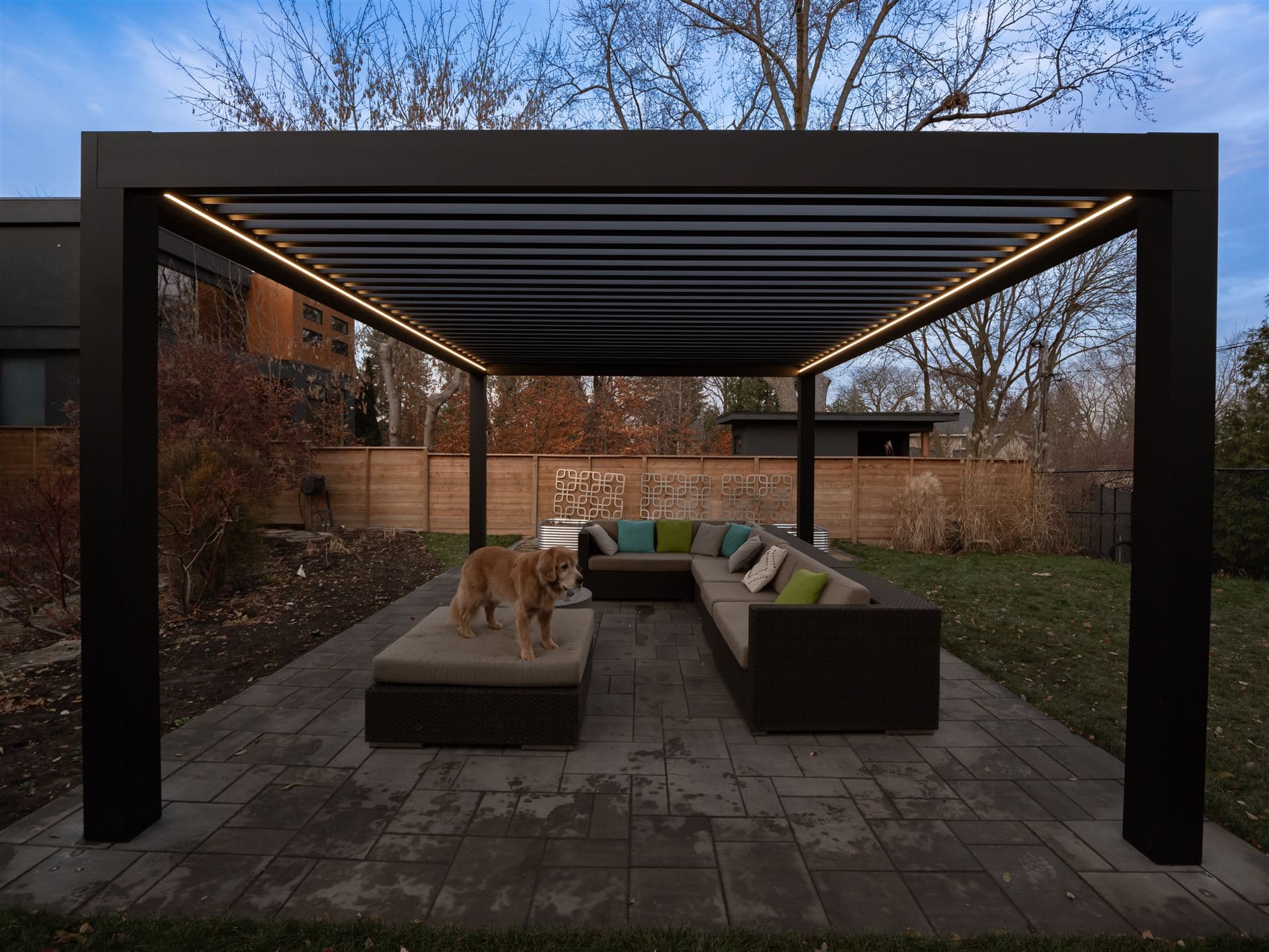 Perimeter LED at Dusk