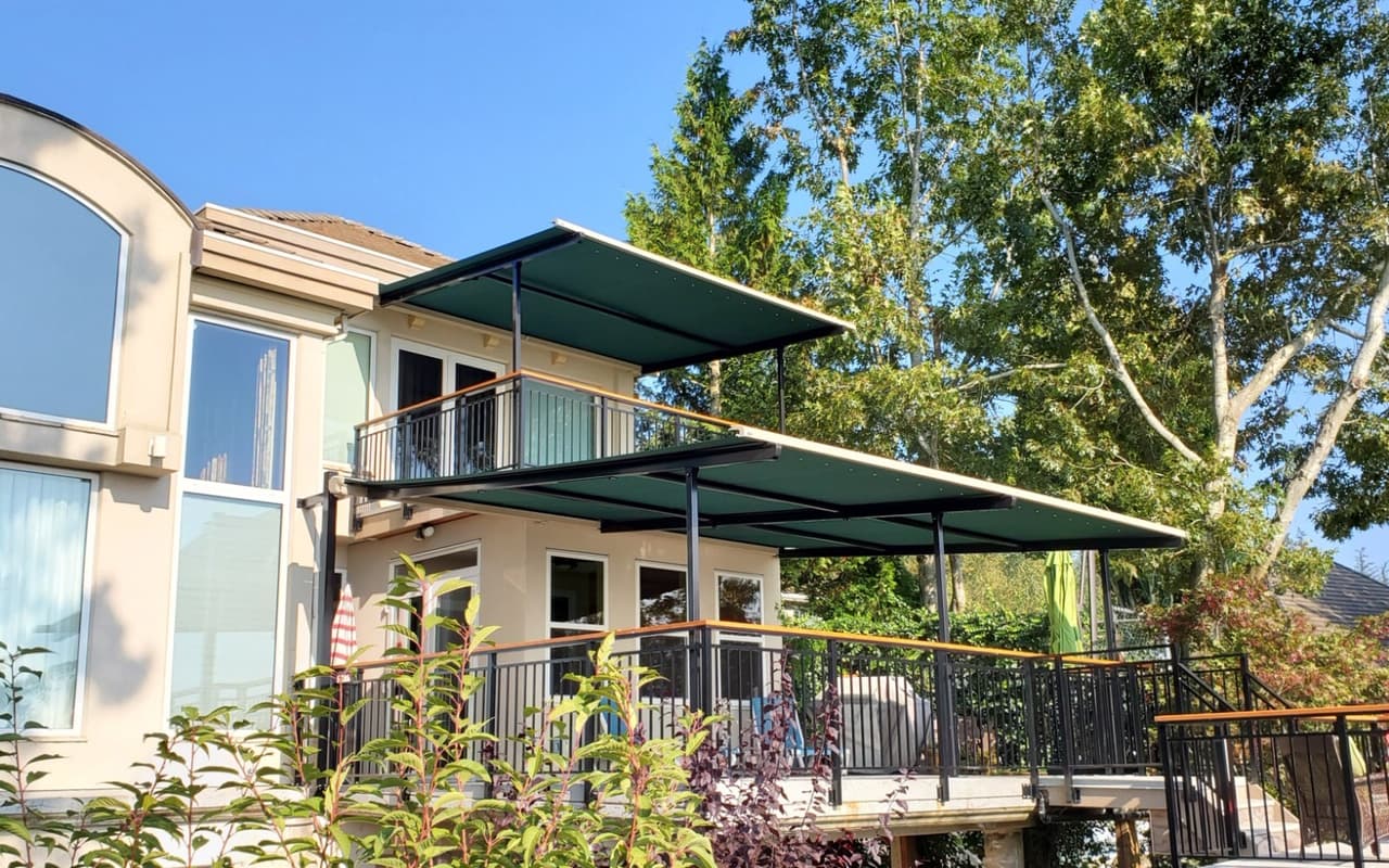 Double STOBAG PERGOLINO pergola awning installation