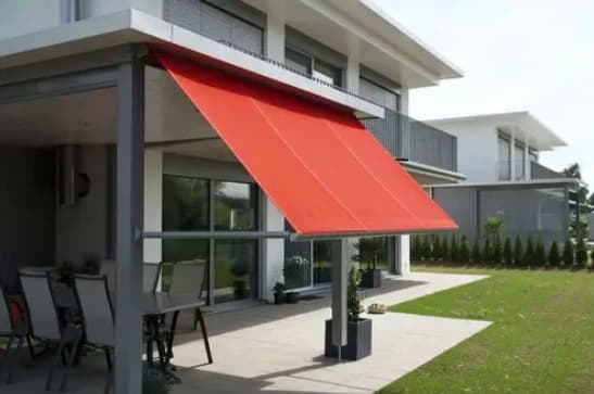 Drop Arm Shade on Patio Window